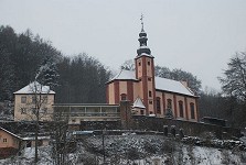 Die Wallfahrtskirche im Winter